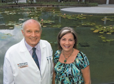 Dr. John Atkinson and RVCL patient Kim Morey-photo by Robert Boston